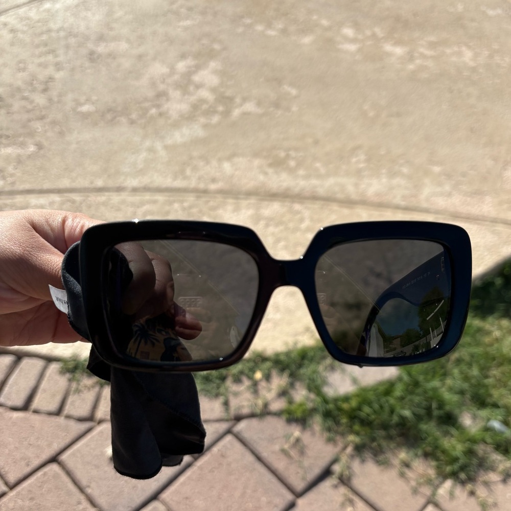 Versace Black Oversized Square Sunglasses